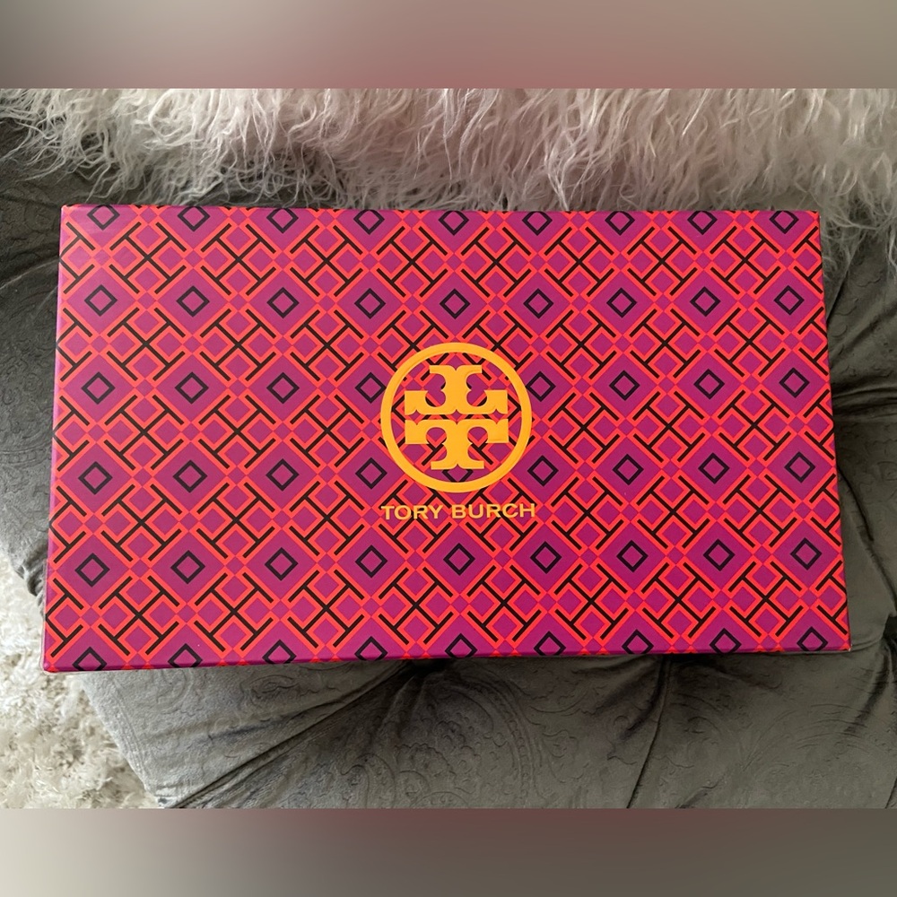 Authentic Tory Burch Ines Espadrille Mesh 
Leather Silk Suede Malachite/Navy - Picture 12 of 13